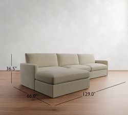 Westwood Slim Arm Modular Chaise Sectional (137")