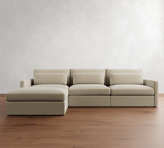 Westwood Slim Arm Deep Seat Modular Chaise Sectional (137") by Pottery Barn