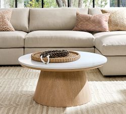 Ansel Round Quartz Nesting Coffee Tables (26"-36")