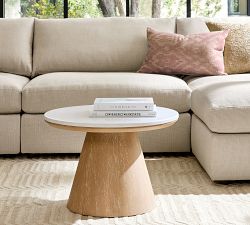 Ansel Round Quartz Nesting Coffee Tables (26"-36")