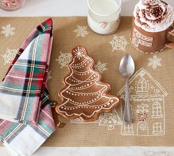 Gingerbread Tree Stoneware Appetizer Plates - Set of 4