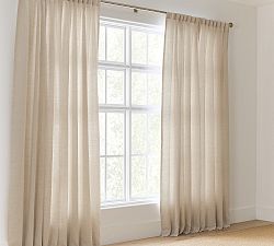Custom Belgian Flax Linen Curtain - Dark Flax