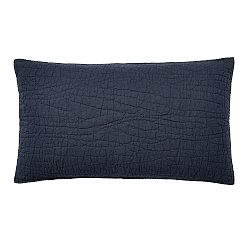 Open Box: Belgian Flax Linen Handcrafted Quilted Sham, King, Set of 2 - Midnight