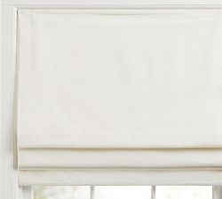 Open Box: Emery Linen Cordless Roman Shade, 36" W x 48" L - Ivory