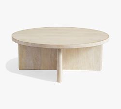 Open Box: Cayman Round Nesting Coffee Table (40"Diam.) - Biscotti