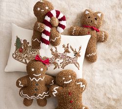 Gingerbread Sleighride Lumbar Pillow Cover