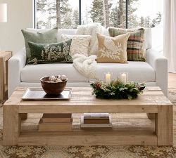 Holiday Lights Embroidered Lumbar Pillow Cover