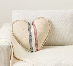 Open Box: Patriotic Heart Shaped Pillow, 17" x 18" - Multi