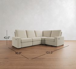 Turner Square Arm Reversible Power Reclining Sectional (117")