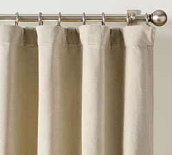Open Box: Rustic Chenille Light Filtering Curtain (50"W x 108"L) - Light Oatmeal