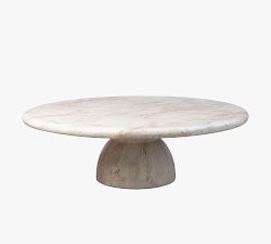 Caulder Natural Veined Concrete Outdoor Coffee Table (48")