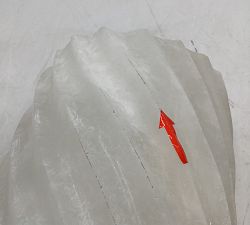 Open Box: Amalia Alabaster Fluted Sconce (15") - Alabaster &amp; Tumbled Brass