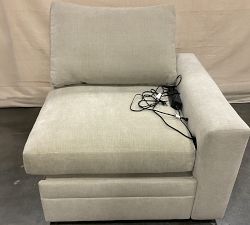 Open Box: Pearce Modern Square Arm Right Power Recliner - Performance Casual Chenille Parchment
