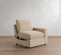 Open Box: Pearce Modern Square Arm Right Power Recliner - Performance Casual Chenille Parchment