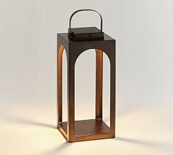 Open Box: Sydney Solar Lantern, Small (8"W x 8"D x 18"H) &ndash; Bronze