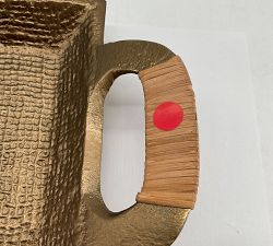 Open Box: Textured Rustic Tray, Small (16.5"L) - Gold