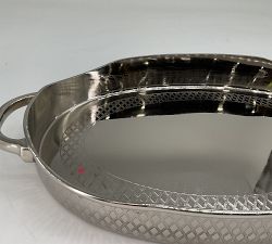 Open Box: Monique Lhuillier Trelliage Bar Tray (18.5"W x 11"D x 2.25"H) - Silver