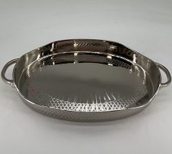 Open Box: Monique Lhuillier Trelliage Bar Tray (18.5"W x 11"D x 2.25"H) - Silver