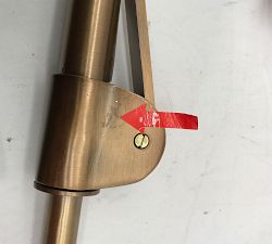 Open Box: Sherman Petite Metal Task Floor Lamp (45") - Vintage Brass