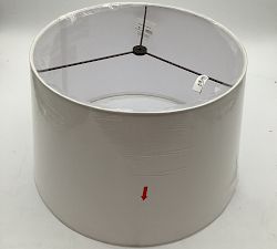 Open Box: Gallery Linen Tapered Drum Lamp Shade, Large (17") - White