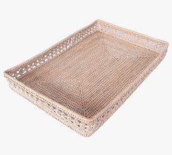 Tava Braided Rattan Rectangular Tray
