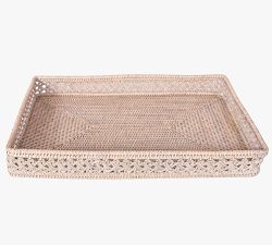 Tava Braided Rattan Rectangular Tray