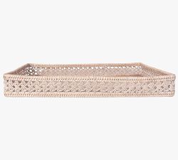 Tava Braided Rattan Rectangular Tray