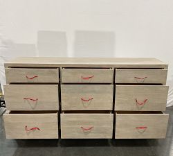 Open Box: Aptos 9 Drawer Dresser (72") - Sandwash, Antique Brass