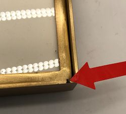 Open Box: Stowe Modern Metal Frame (25"Sq, 8"x10" Opening) - Cream Mat, Brass Frame
