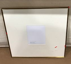 Open Box: Stowe Modern Metal Frame (25"Sq, 8"x10" Opening) - Cream Mat, Brass Frame