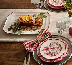 Woodland Stag Stoneware Rectangular Serving Platter