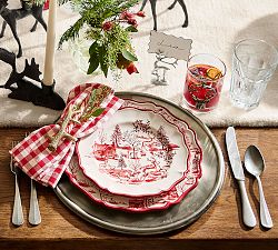 Woodland Stag Stoneware Salad Plates - Set of 4