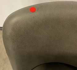 Open Box: Layton Leather Swivel Counter Stool (25.5"H) - Mason Pebble Graphite, Gray Wash