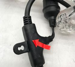 Open Box: Outdoor LED String Lights (48") - Black