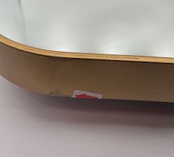 Open Box: Slim Profile Rounded Edge Mirror (24"W x 36"H) - Brass