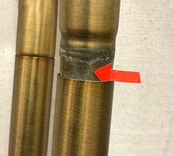 Open Box: Somorset Hidden Connection Room Darkening Curtain Rod (108"-144", 1.25"Dia) - Burnished Brass