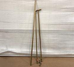 Open Box: Somorset Hidden Connection Room Darkening Curtain Rod (108"-144", 1.25"Dia) - Burnished Brass