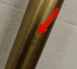 Open Box: Somorset Hidden Connection Room Darkening Curtain Rod (108"-144", 1.25"Dia) - Burnished Brass