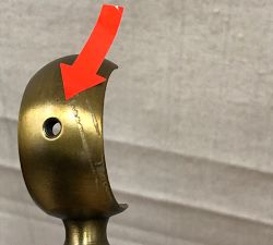 Open Box: Somorset Hidden Connection Room Darkening Curtain Rod (108"-144", 1.25"Dia) - Burnished Brass