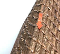 Open Box: Tava Handwoven Lidded Basket, Large (21.75"W x 12"H) - Honey