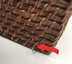 Open Box: Tava Handwoven Lidded Basket, Large (21.75"W x 12"H) - Honey