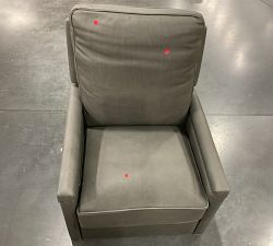 Open Box: Tyler Square Arm Tall Manual Recliner with Nailheads (41") - Mason Pebble Graphite, Espresso
