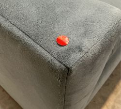 Open Box: York Square Arm Upholstered Grand Sofa (95.5") - Performance Everyday Velvet Slate, Espresso