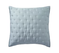 Open Box: TENCEL Tufted Quilted Shams, Euro, Set of 3 - Riviera Blue