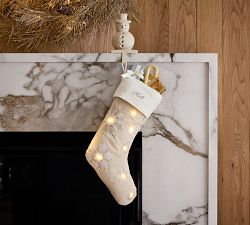 Lit Embellished Stocking