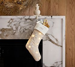 Lit Embellished Stocking