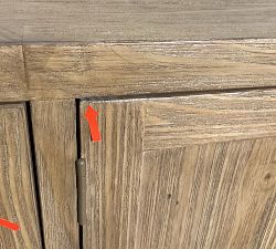 Open Box: Cotogna Media Cabinet (72") - Natural, Gray Pulls