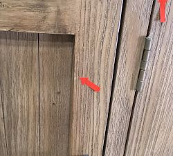 Open Box: Cotogna Media Cabinet (72") - Natural, Gray Pulls