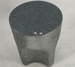Open Box: Lagos Round Concrete Outdoor Side Table (14") - Charcoal