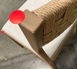 Open Box: Newport Woven Dining Chair - Boucle Oatmeal, Seadrift